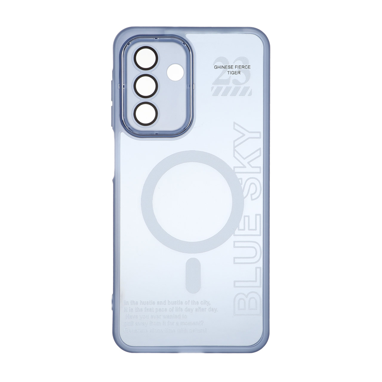 قاب Diamond Space طرح مگ سیف لنز گلس دار Samsung Galaxy A17 / A26 - آبی - MPS