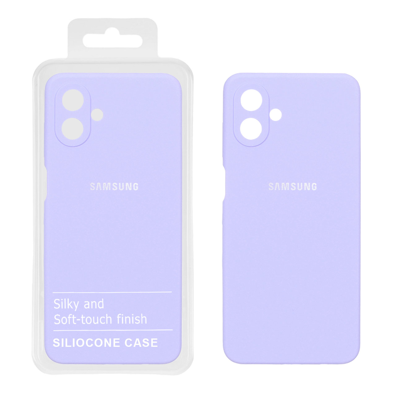 قاب سیلیکونی پاک کنی اورجینال درجه یک Samsung Galaxy A07 - یاسی (پک دار)