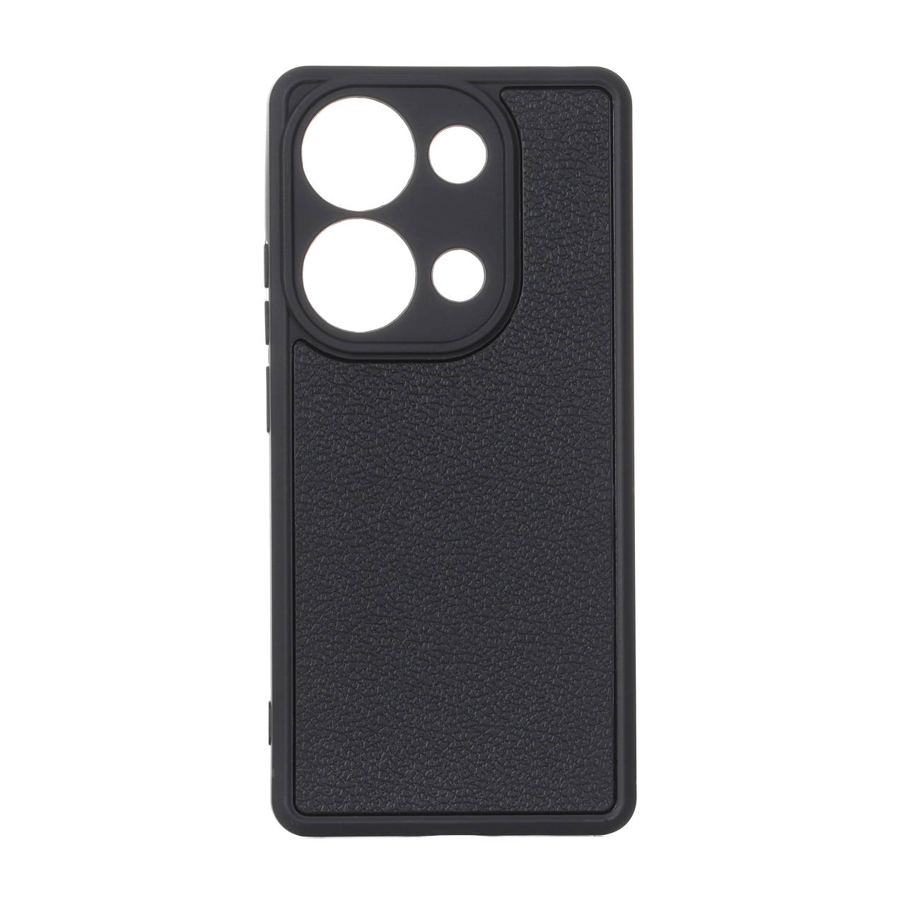 قاب Texture طرح چرم محافظ لنزدار Xiaomi Redmi Note 14S / Note 13 Pro 4G / Poco M6 Pro 4G - مشکی