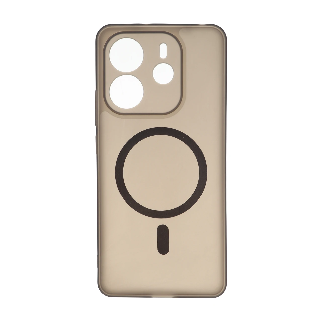 قاب ژله ای مات طرح مگ سیف محافظ لنزدار Xiaomi Redmi Note 14 4G - مشکی