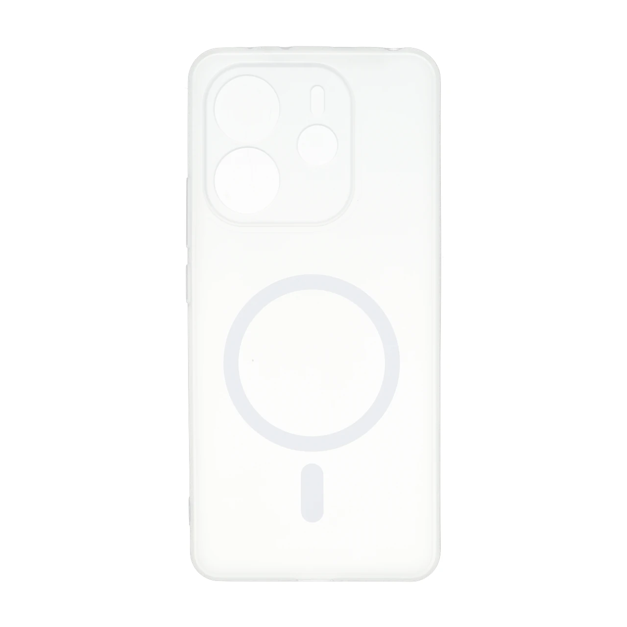 قاب ژله ای مات طرح مگ سیف محافظ لنزدار Xiaomi Redmi Note 14 4G - سفید