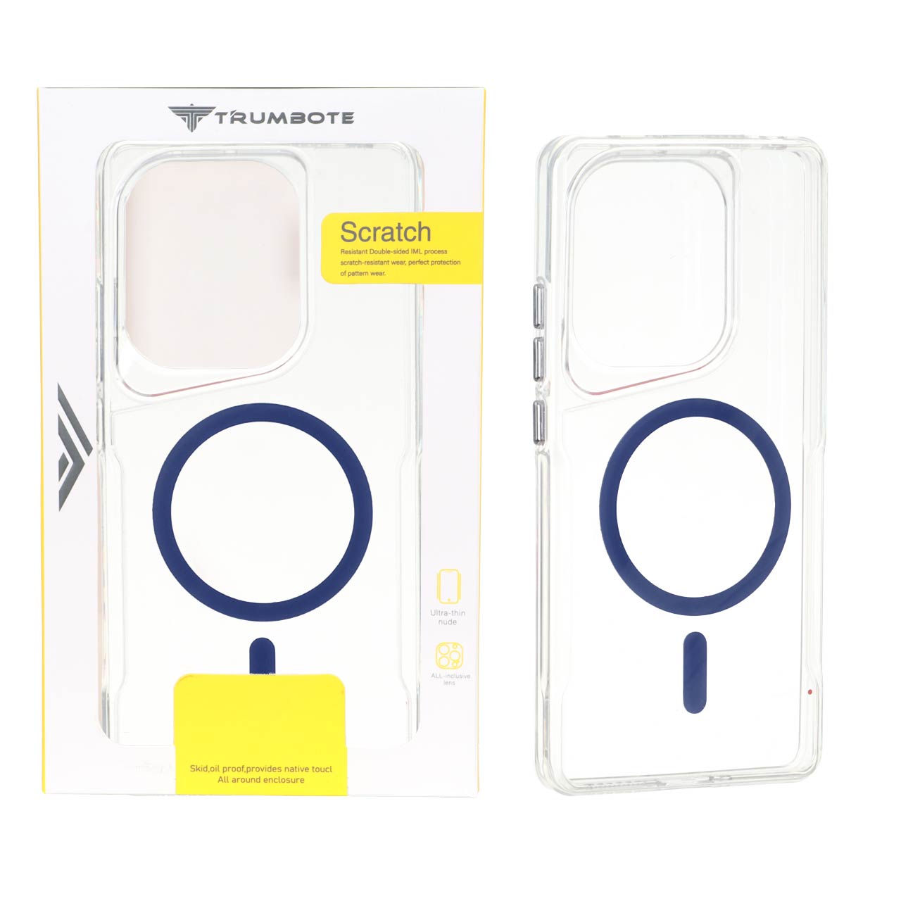 قاب Trumbote NewZone شفاف MagSafe مدل Xiaomi Redmi Note 14S / Note 13 Pro 4G / Poco M6 Pro 4G - سرمه ای (پک دار)