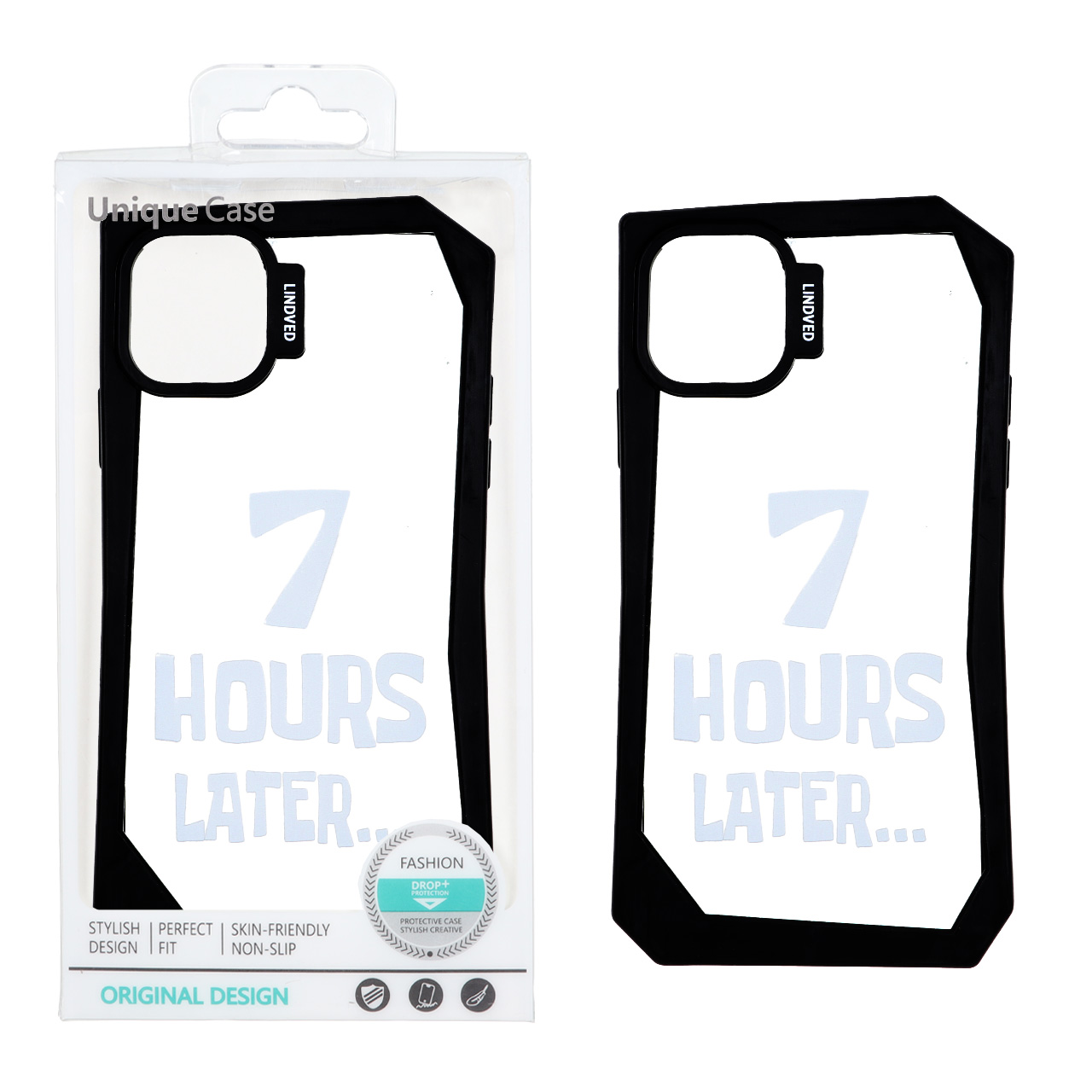 قاب Lindved شفاف طرح دار Apple iPhone 13 / iPhone 14 - کد 17 (پک دار)
