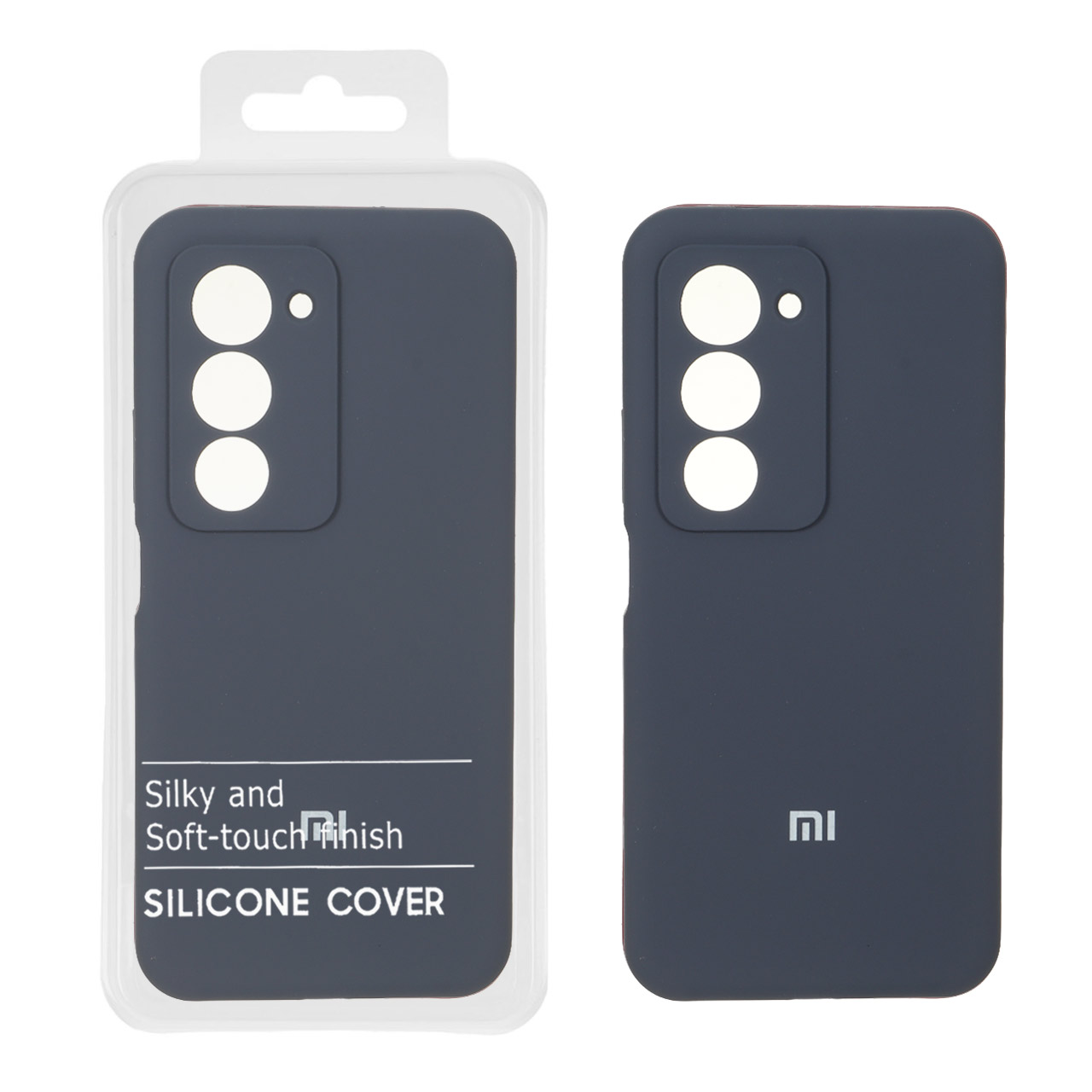 قاب سیلیکونی پاک کنی اورجینال درجه یک Xiaomi Redmi 15 4G - سرمه ای تیره (پک دار)