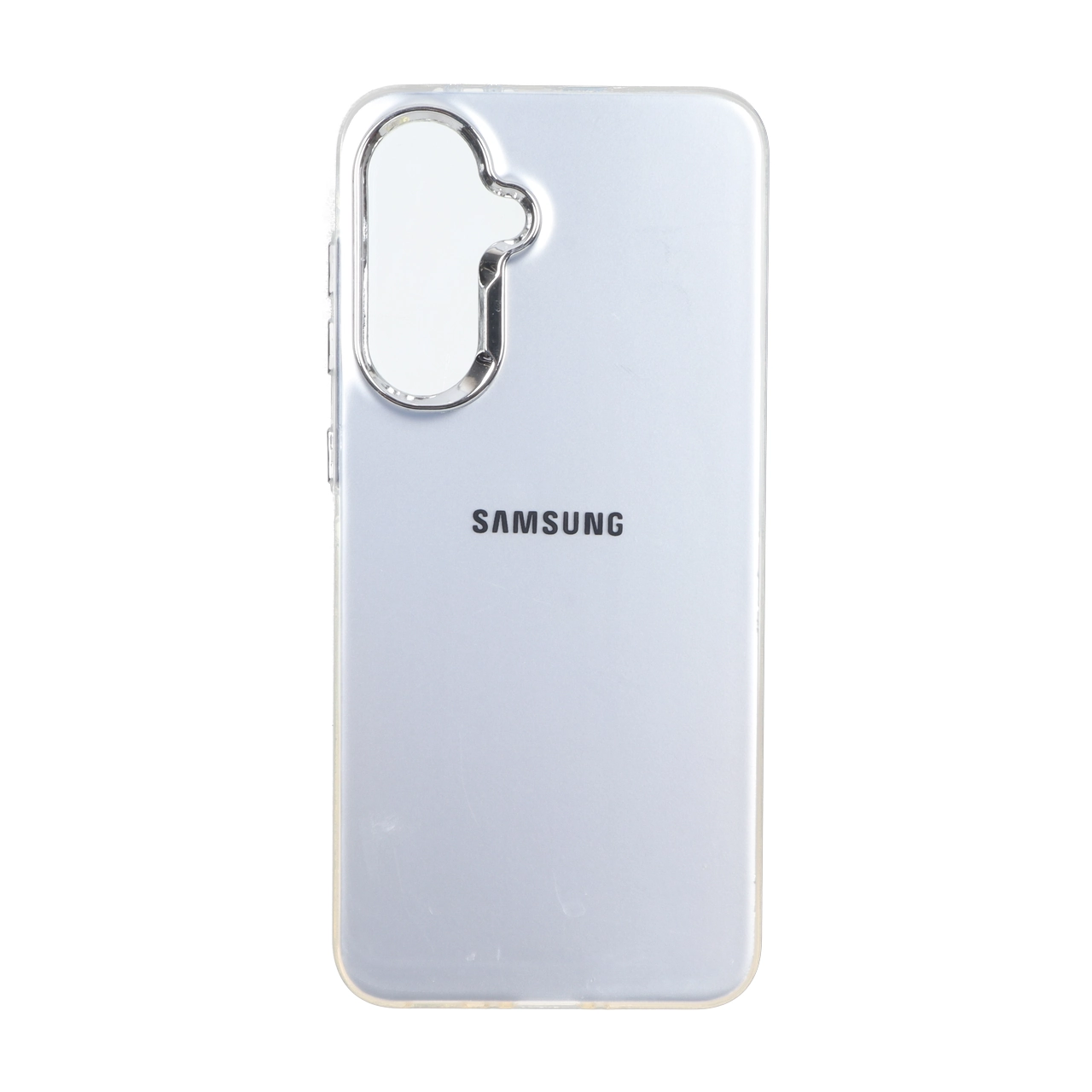 قاب SO COOL لنز متال لوگودار دور رنگی Samsung Galaxy A56 / A36 - شفاف نارنجی
