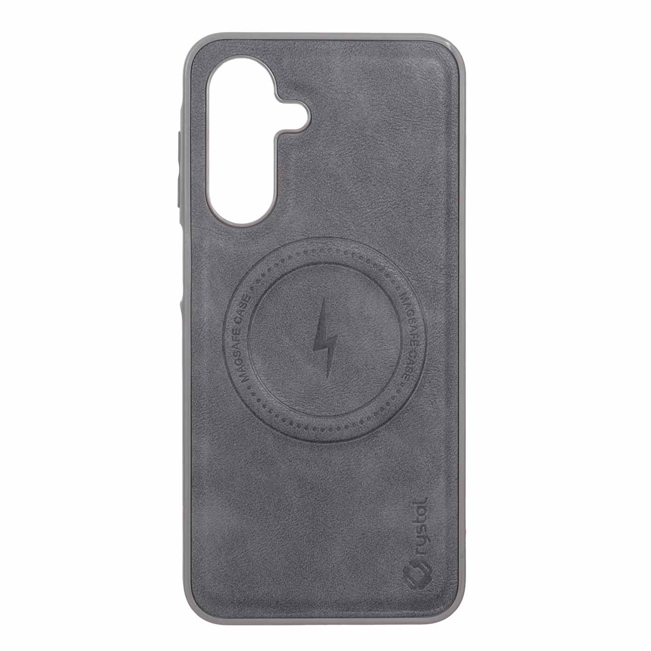 قاب Crystal طرح چرم MagSafe مدل Samsung Galaxy A17 / A26 - خاکستری