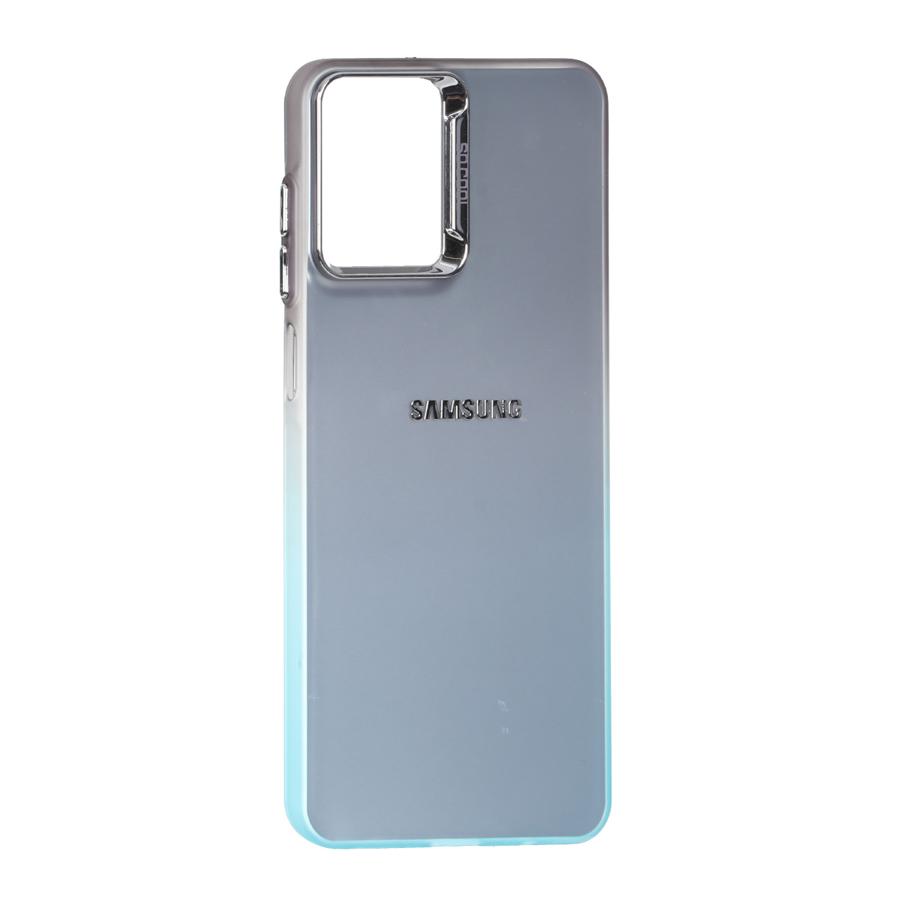 قاب SO COOL لنز متال لوگودار دور رنگی Samsung Galaxy A07 - مشکی فیروزه ای