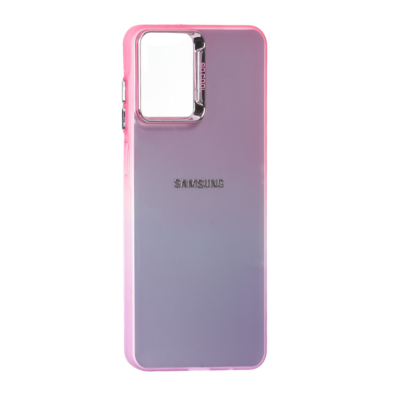 قاب SO COOL لنز متال لوگودار دور رنگی Samsung Galaxy A07 - صورتی بنفش
