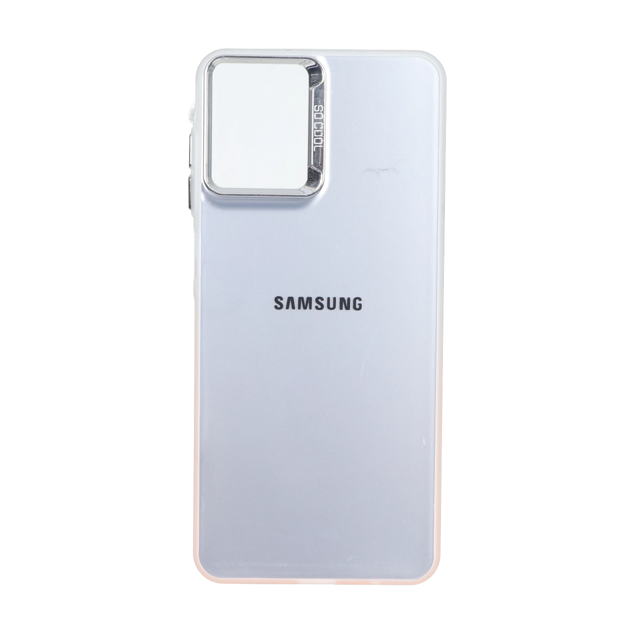 قاب SO COOL لنز متال لوگودار دور رنگی Samsung Galaxy A07 - شفاف نارنجی