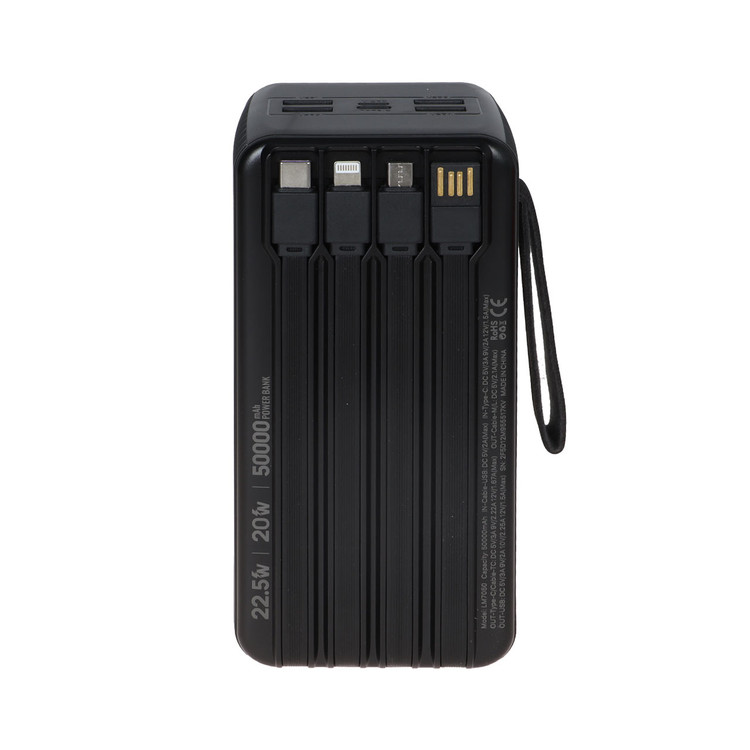 پاوربانک PD و فست شارژ Liami 50000Ah مدل LM7050 22.5W - مشکی