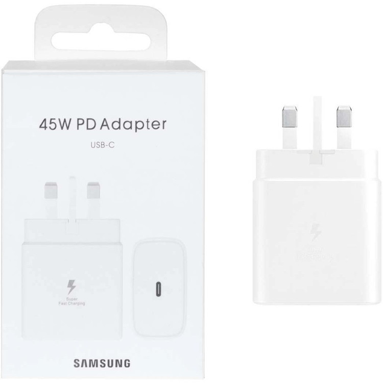 شارژر دیواری سه پین PD و فست تک پورت SAMSUNG Type-C مدل 45W