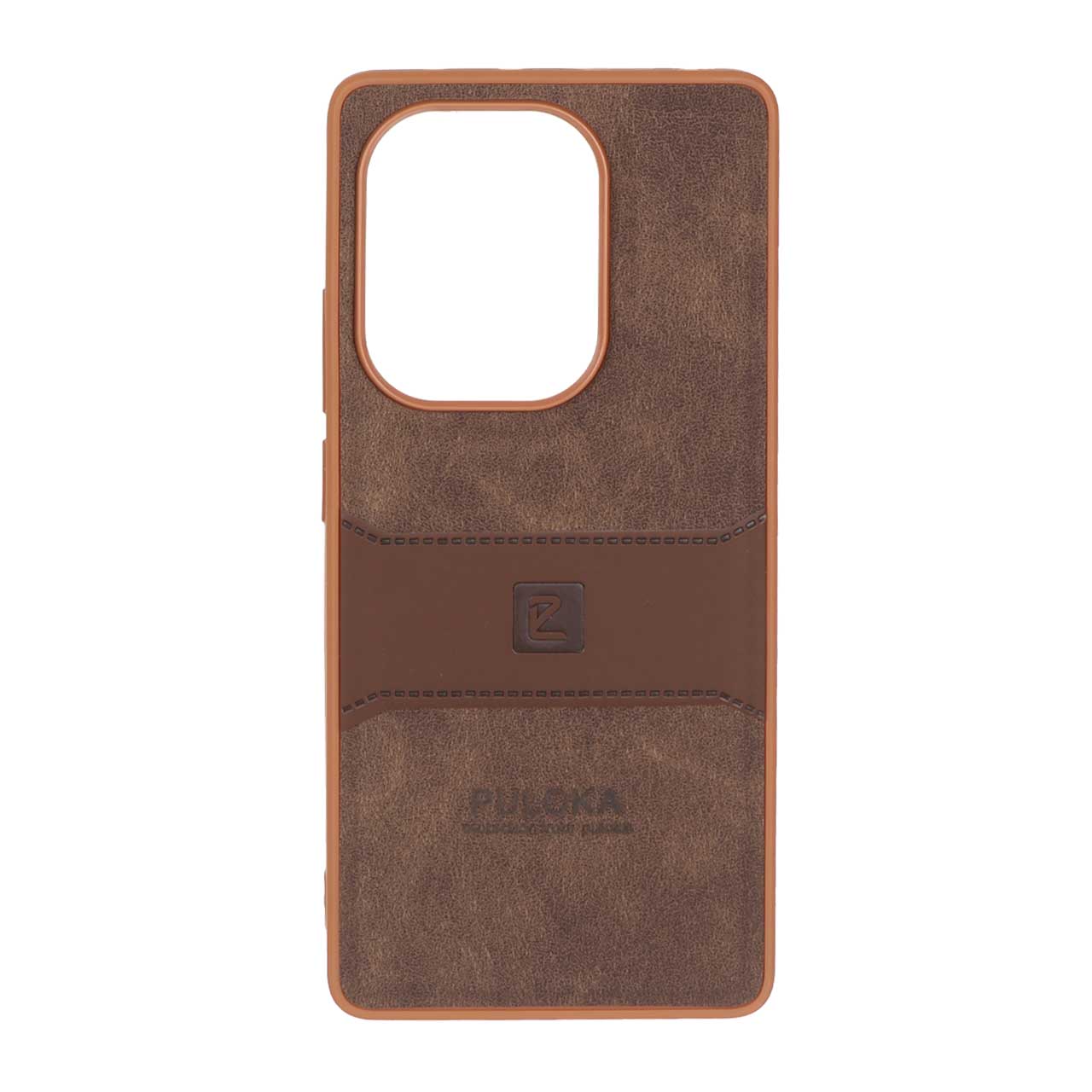 قاب Puloka جیر دور دوخت Xiaomi Redmi Note 14S / Note 13 Pro 4G / Poco M6 Pro 4G - قهوه ای