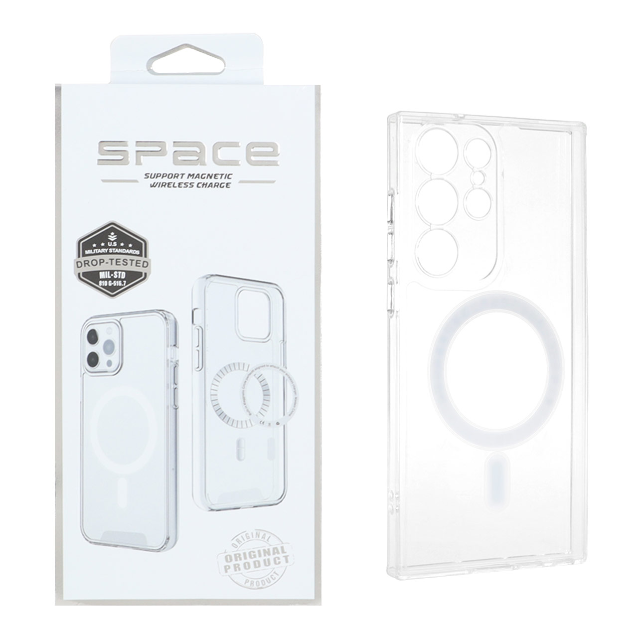 قاب اورجینال Space شفاف Magsafe مدل Samsung Galaxy S23 Ultra (پک دار)