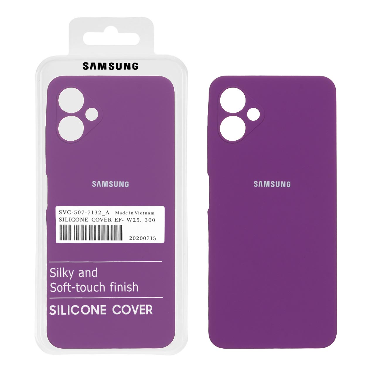 قاب سیلیکونی پاک کنی اورجینال درجه یک Samsung Galaxy A06 - ارغوانی (پک دار)