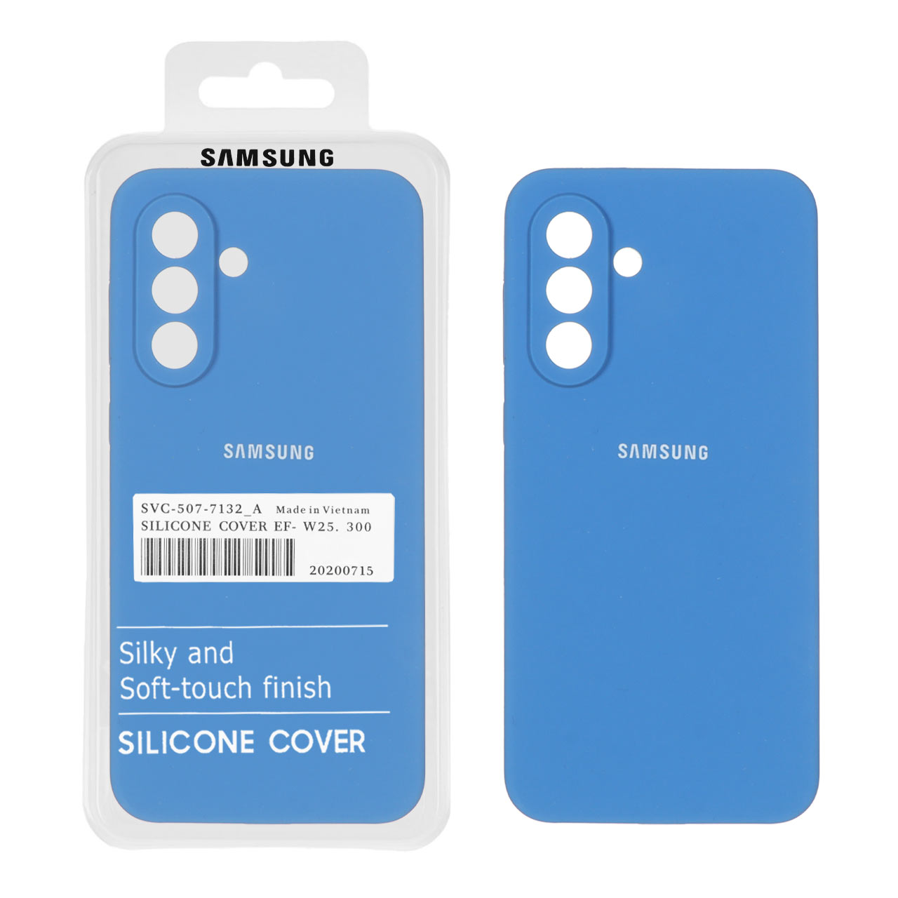 قاب سیلیکونی پاک کنی اورجینال درجه یک Samsung Galaxy A56 / A36 - آبی (پک دار)