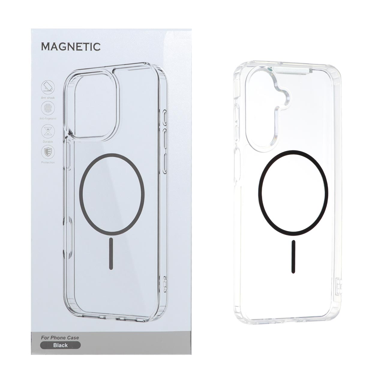 قاب اورجینال Magnetic دور ژله ای MagSafe مدل Samsung Galaxy A17 / A26 - مشکی (پک دار)