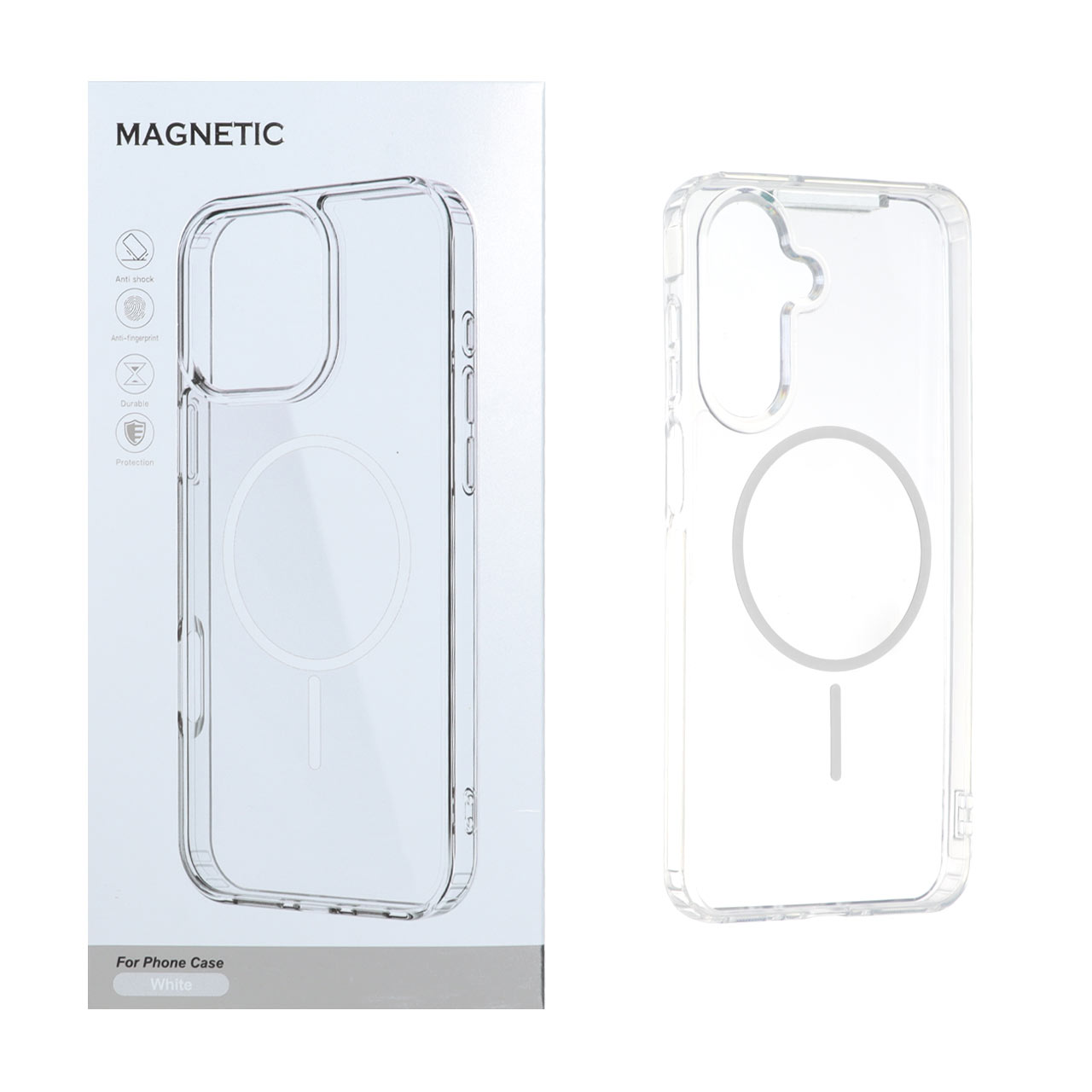 قاب اورجینال Magnetic دور ژله ای MagSafe مدل Samsung Galaxy A17 / A26 - طوسی (پک دار)